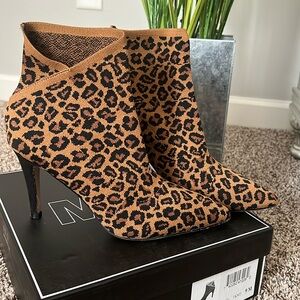 Women leopard booties
